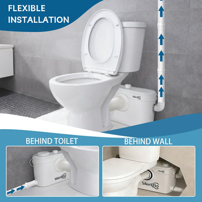 750W Macerator Pump, Advanced Grinding Upflush System, Macerating Toilet Sewerage Pump for Basement, Sink, Toilet, Laundry, Kitchen