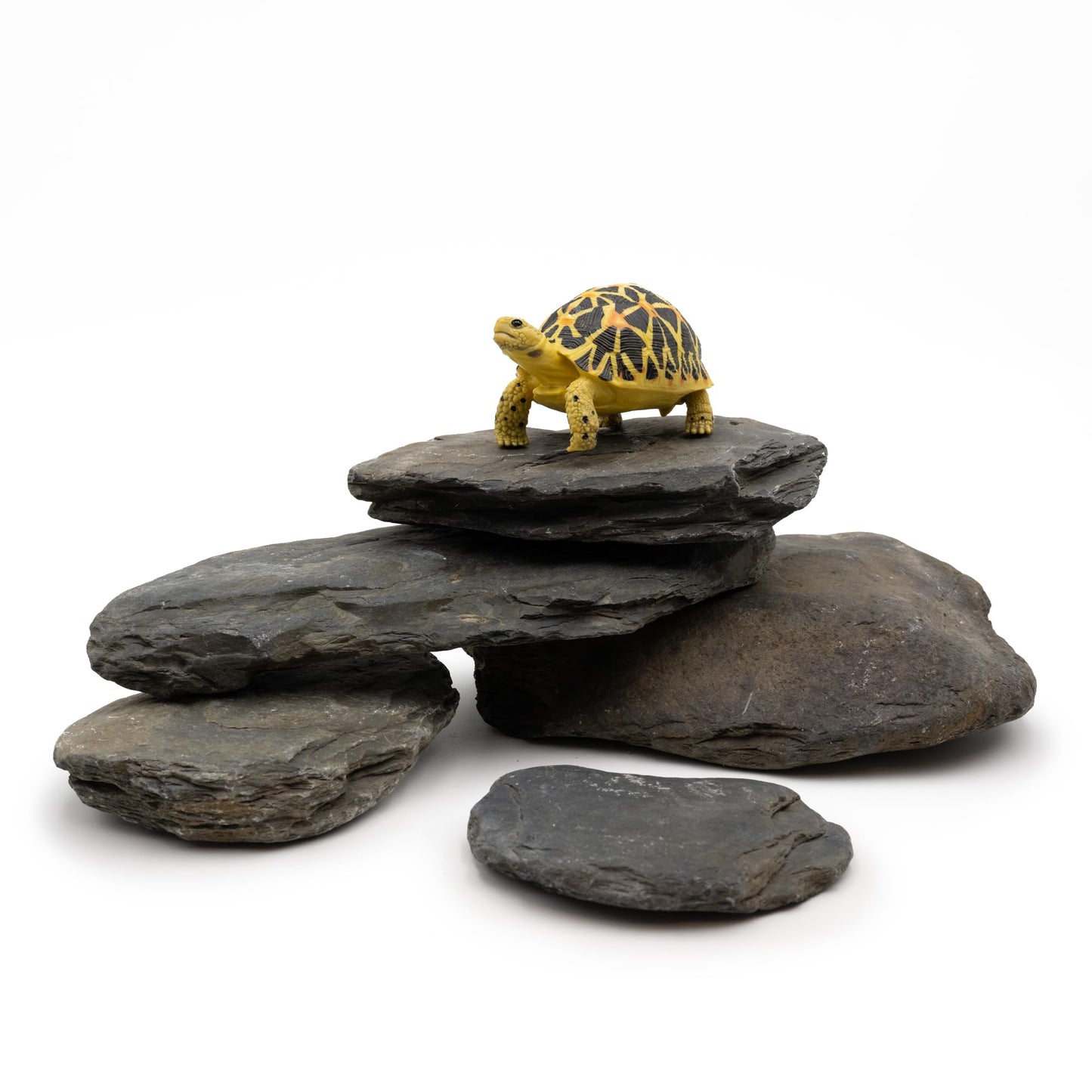 KINGRUI Aquarium Rocks Stream Turtle Platform Natural Slate 3-8 inches Basking Rock for Aquarium Decoration Turtle Tanks Amphibian Reptile Terrariums-10lb