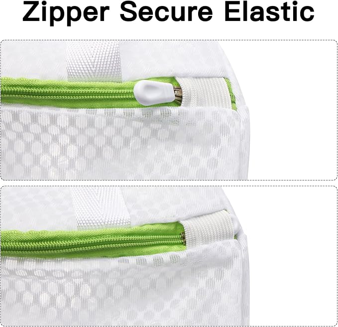 5-Pack Sock Laundry Bags with Metal Hooks, 10x12 Inch Mesh Washing Machine Bags
