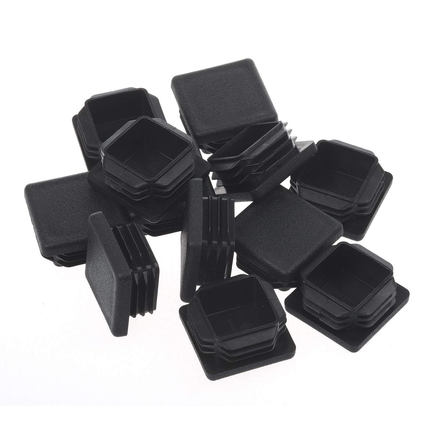 Timsec Square Plastic Plug, End Caps for Tubing Pipe OD 3/4" x 3/4", Steel Chair Leg, Furniture or Fitness Equipment, Bar Stool Glides Inserts, Fence Plugs (12 Packs)