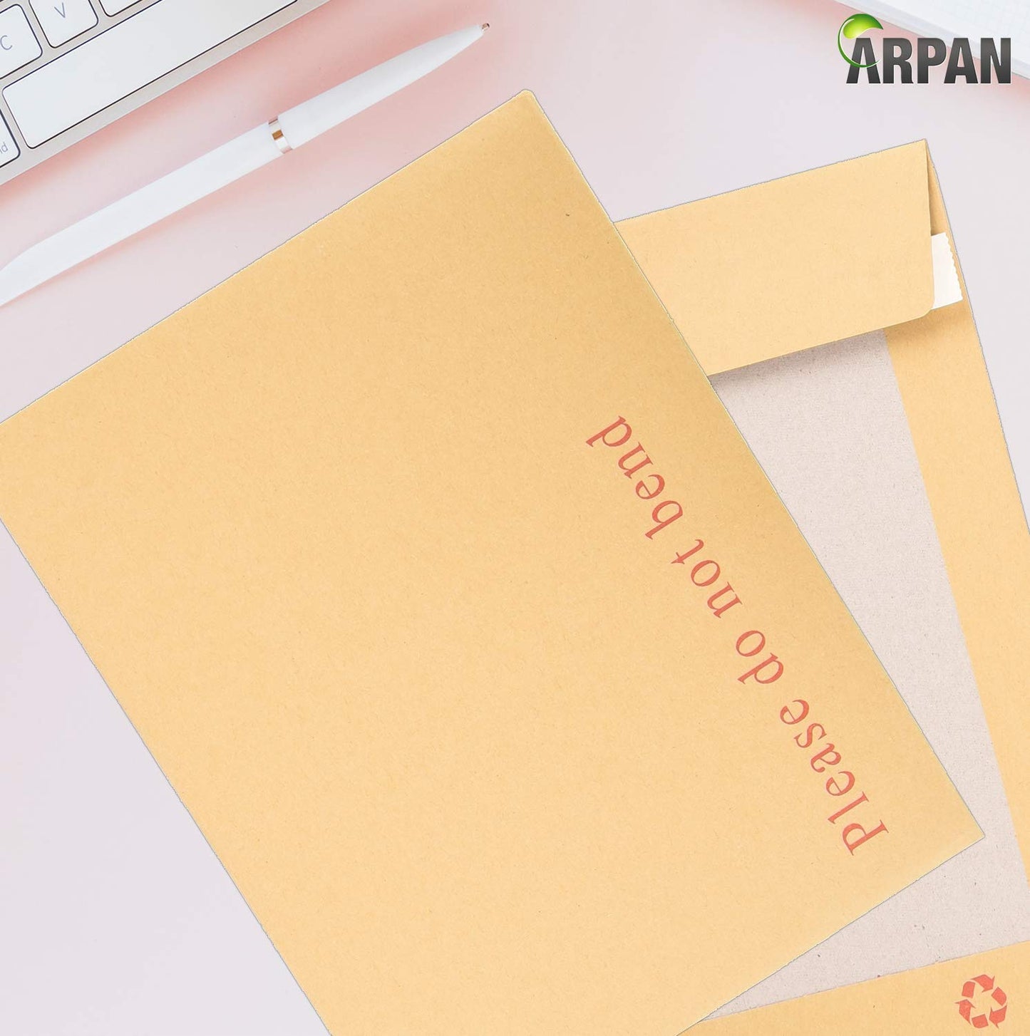 Arpan 229mm x 162mm A5 C5 Manilla Hard Board Backed Envelopes Do Not Bend (Pack of 50)