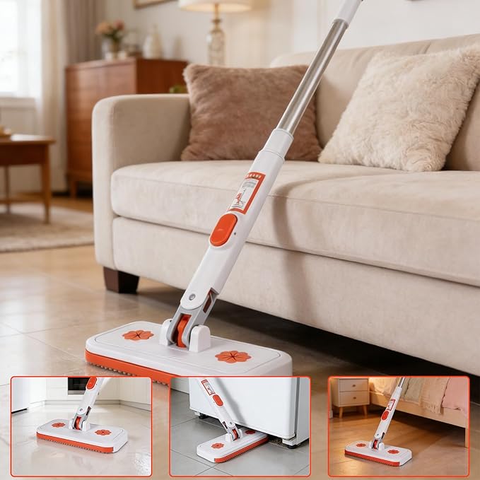 Snap Grip Mini Mop Set, Lazy Mop Automatic Gripping, Convenient Cloth Changing