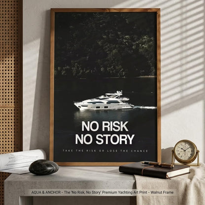Wood Framed Motivational Office Wall Art Luxury Yacht Canvas Print, Modern Inspirational Success Quote Poster,Nautical Picture Wall Decor for Home Office, Study8x10Inches