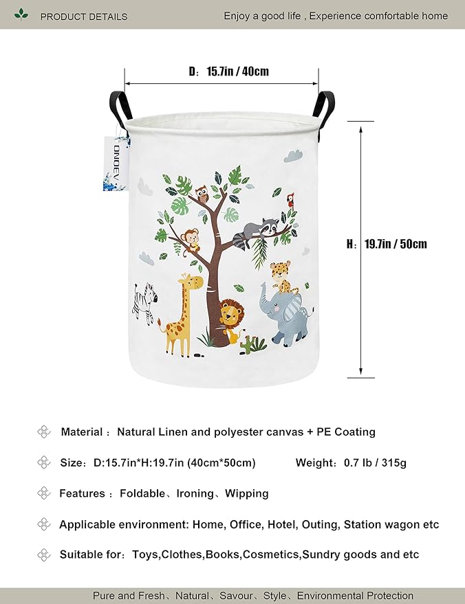Round waterproof laundry basket, foldable storage basket, laundry Hampers