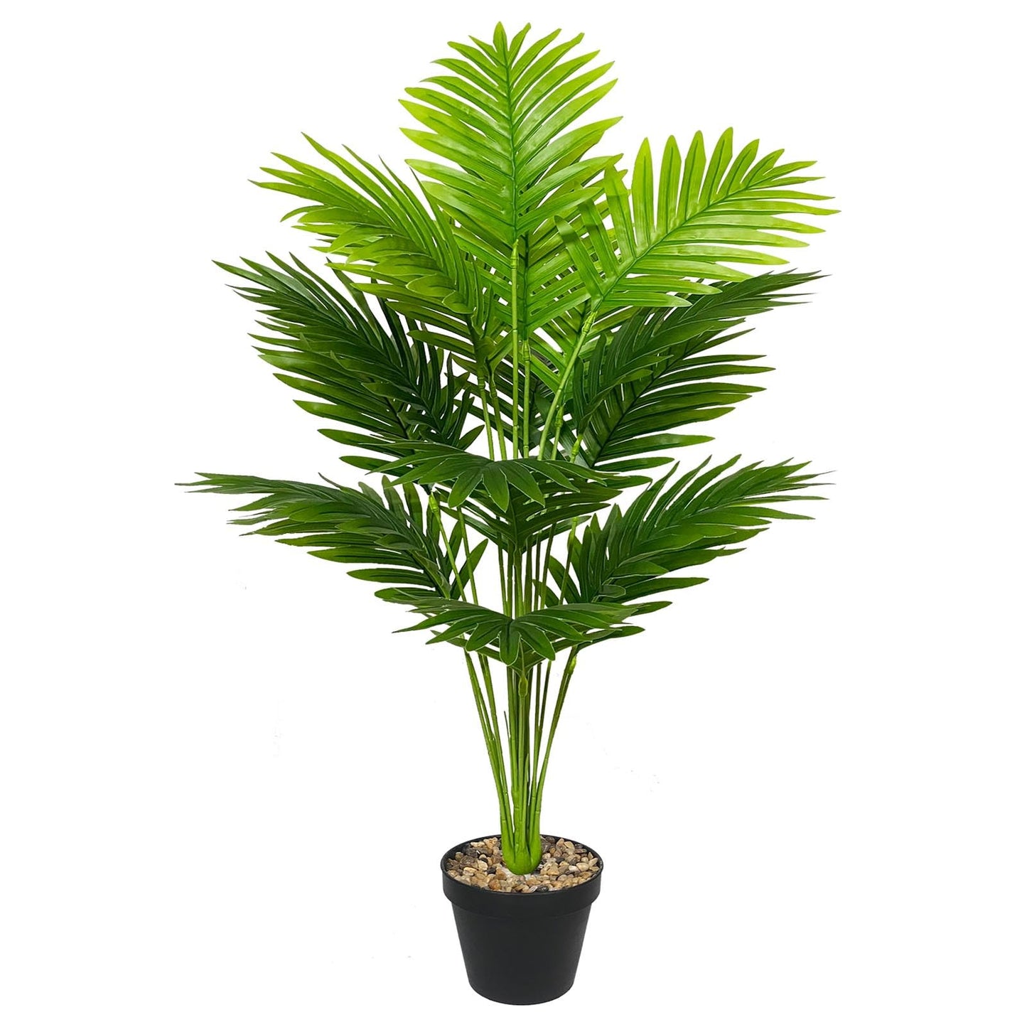 Rozwkeo Artificial Plant in Pot Fake Tree Trunks Leaves Faux Potted for Indoor Outdoor Modern Decoration Home Office Living Room Bedroom Balcony Housewarming Gift (80cm Tall Palm)
