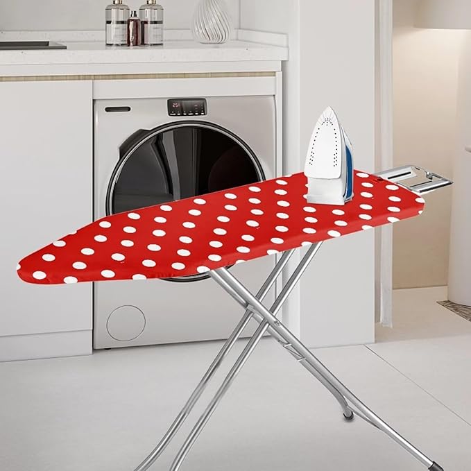 Dot Red Ironing Board Cover and Pad Standard Ironing Board Cover
