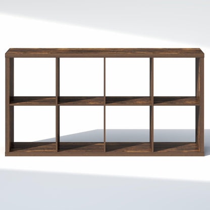 Furinno Cubic Closet Organizers and Storage, 8-Cube Closet Organizer, Open Shelf Closet Storage, Extra Thick Frame for Wardrobe, Bedroom, Living Room, Amber Pine