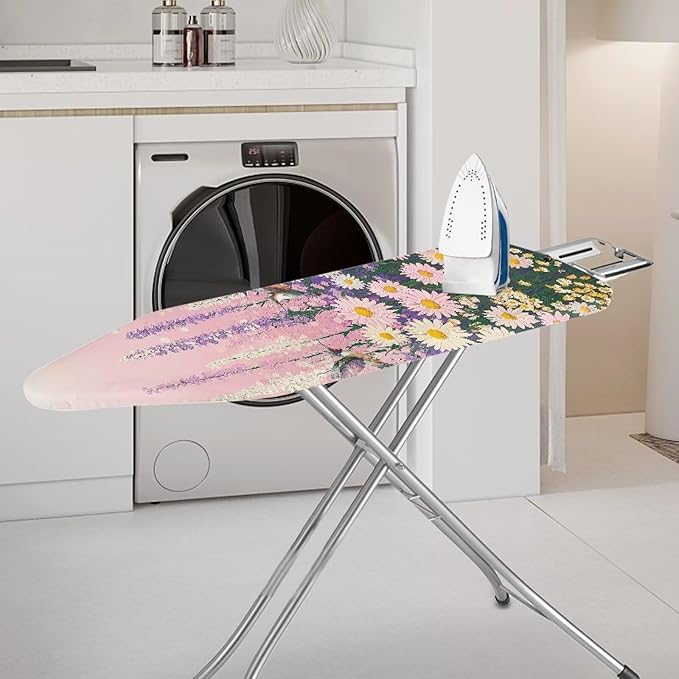 Purple Butterfly Thick Padding Ironing Board Covers Durable Stain Resistant