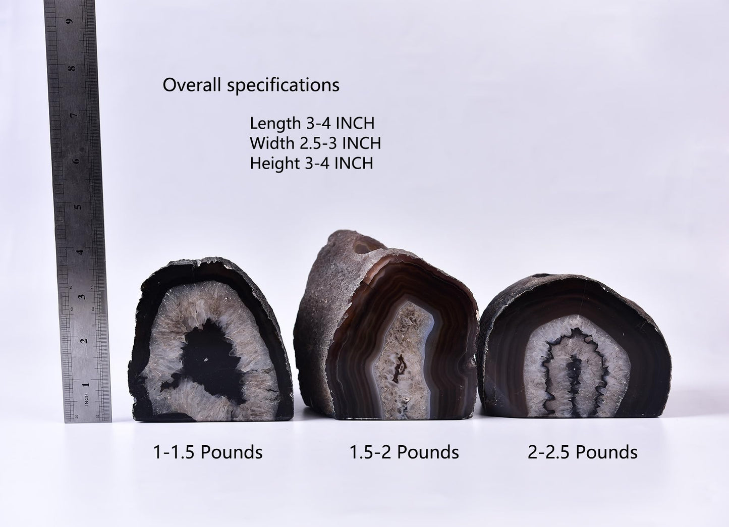 AMOYSTONE Earth Tone Agate Candle Stand 1.5-2lb, for Spa & Yoga Studio Essential Indoor Decor