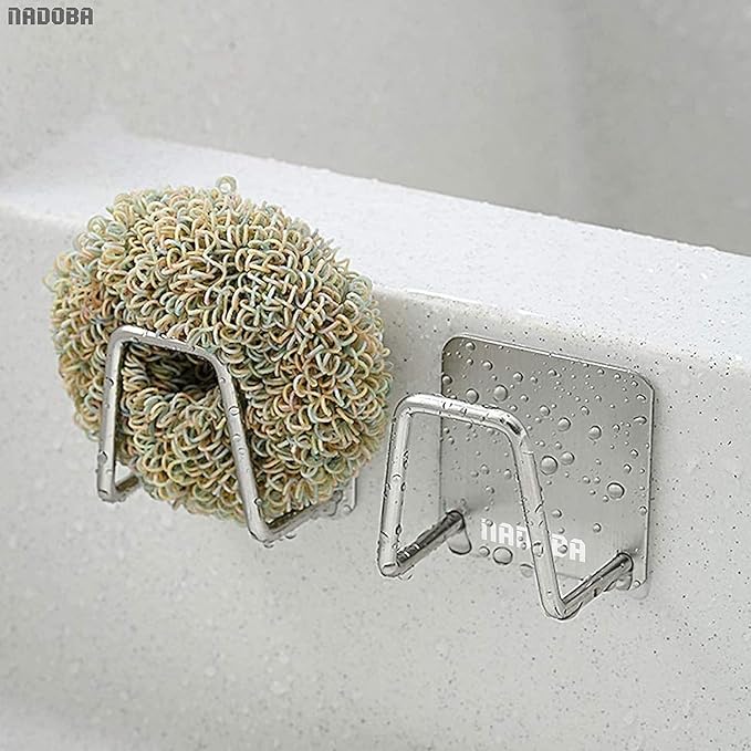2Pcs Stainless Steel Sponge Holder