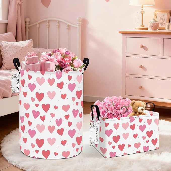 FANKANG Storage Basket, Nursery Hamper Canvas Laundry Basket Foldable