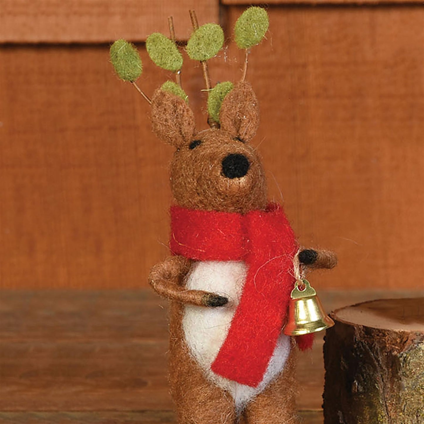 HomArt Felt Reindeer Ornament, Set of 3