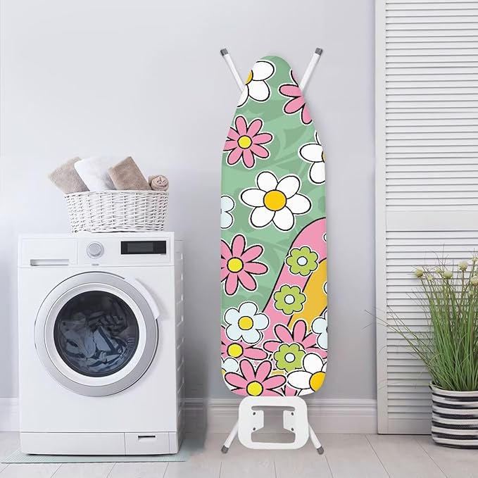 Daisy Stripe Ironing Board Cover Resist Scorching Table Top Ironing Board Cover