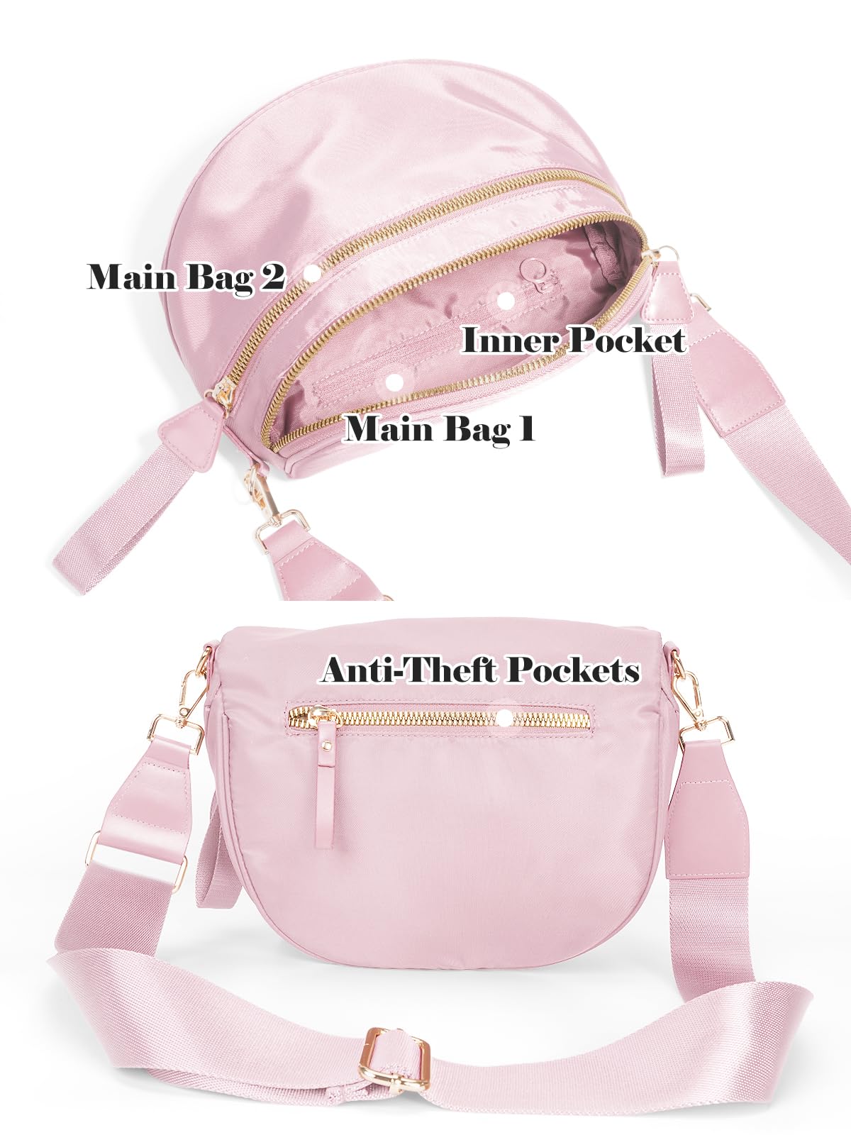 Pure Colour Crossbody Bag Bum Bag for Women,Spacious Purse Fanny Packs Belt Bag,Oversized Bum Bag (Colour Bum Bag-Beige)