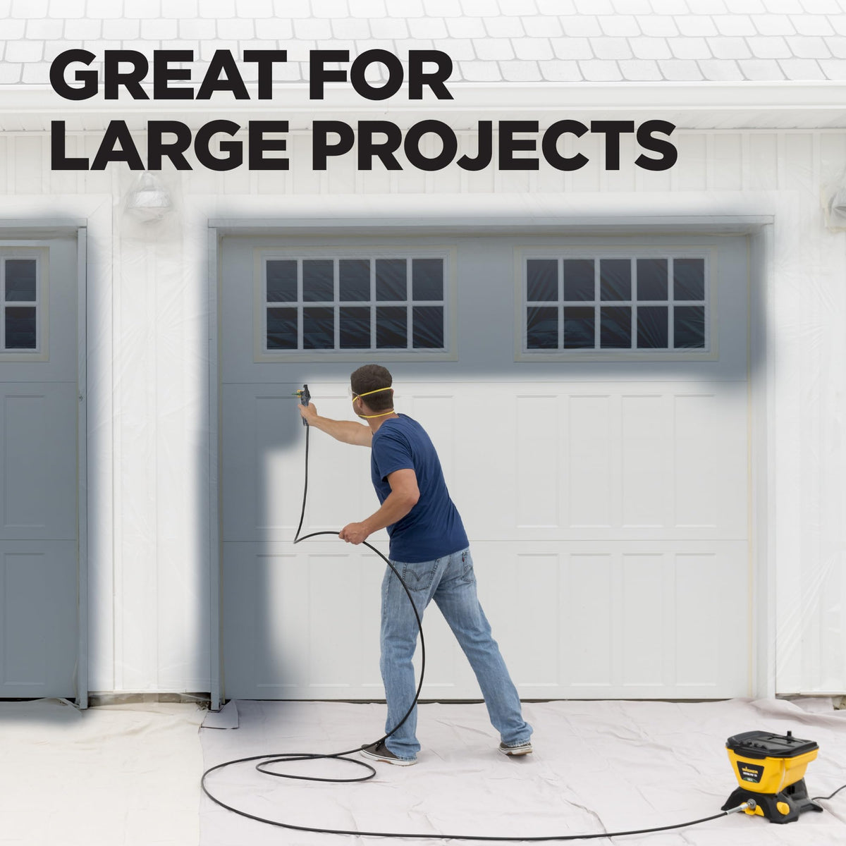 Wagner Spraytech 2435698 Control Pro 130 Paint Sprayer with T2 Gun, High Efficiency Airless Sprayer with Low Overspray, Yellow