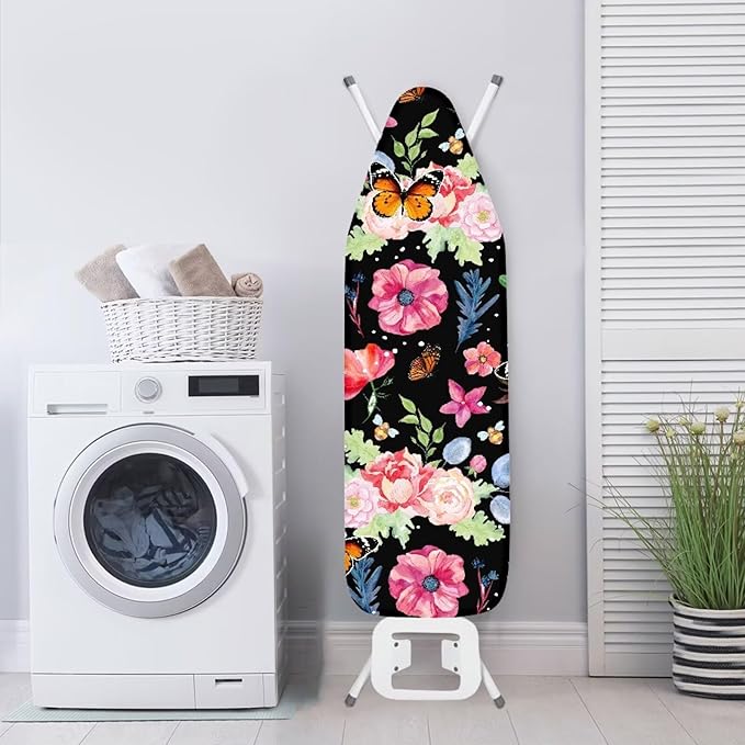 Retro Butterfly Floral Ironing Board Cover Standard Ironing Board Cover