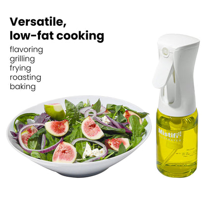 Mistifi Oliver Oil Sprayer for cooking, Spray bottle 6oz, Non-Aerosol Refillable Dispenser Oil Mister FS600 Less is More