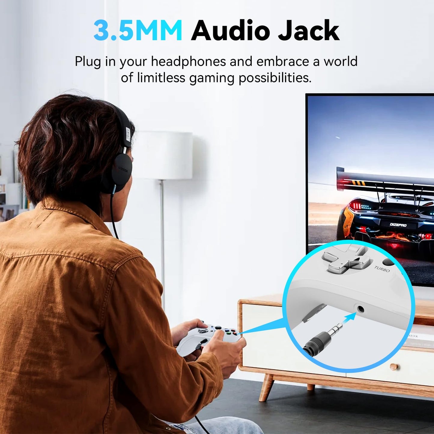 RALAN Wireless Controller with Paddles for Xbox One S/X, Xbox Series S/X, Windows PC, 2.4G Wireless Adapter with 3.5mm Headphone Jack, ALPS Joystick, Hall Effect Sensing trigger