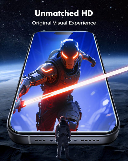 UNBREAKcable 2-Pack Screen Protector for iPhone 16e/13/13 Pro/14, Double Shatterproof Tempered Glass [Easy Installation] [9H Hardness] [99.99% HD] [Case Friendly] for Apple 13 Pro/13/14/16e 6.1 inch