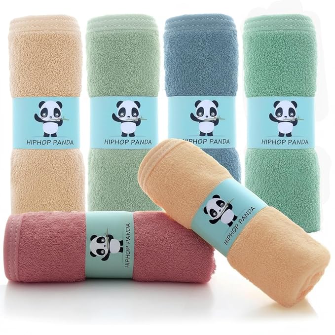 HIPHOP PANDA Baby Washcloths, Rayon Made from Bamboo