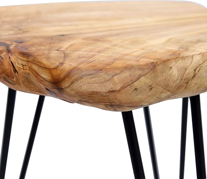 Greenage Cedar Roots Live Edge Side Table 12" x 13.5" x 17.4" Height Natural