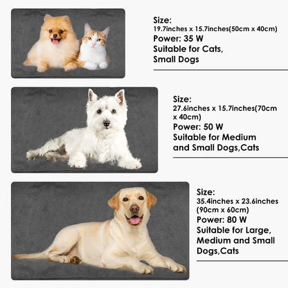 PETNF Outdoor Pet Heating Pads for Dog,Soft Electric Blanket Auto Temperature Control,Heated Mat for Dog House,Whelping Supply for Pregnant New Born Stray Feral Cat Puppy,Safe