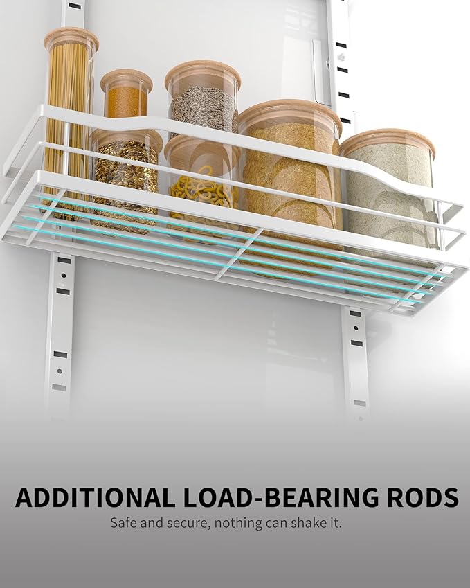 Moforoco White Narrow 9-Tier Over The Door Pantry Organizer, Pantry