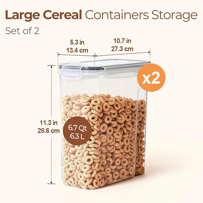 ComSaf Cereal Storage Containers Set – Airtight Food Storage