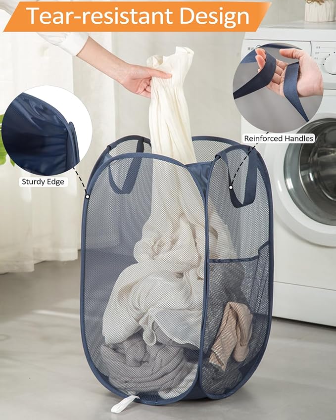 2 Pack Durable Collapsible Laundry Baskets