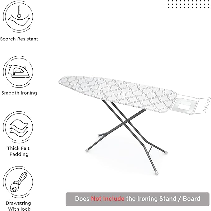 Encasa XO Ironing Board Cover and Pad 49"x18"