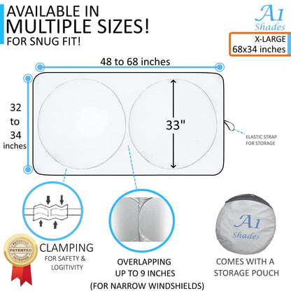 Sunshades Window Sunshade for car Sun Shade Windshield car Windshield Sun Shade Shades for Front Automotive Windows Sun Visor (XL)