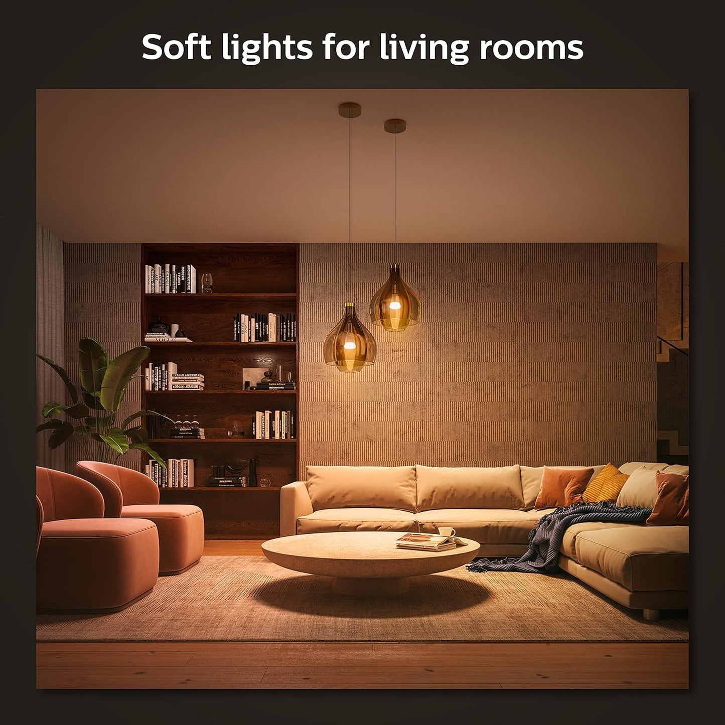 Philips Hue Smart 75W A19 LED Bulb - Soft Warm White Light - 2 Pack - 1100LM - E26 - Indoor - Control with Hue App - Works with Alexa, Google Assistant and Apple Homekit