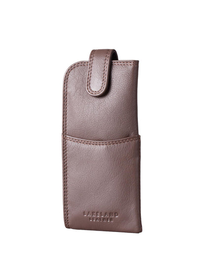 Real Leather Glasses Case in Brown genuine leather spectacle pouch ladies mens
