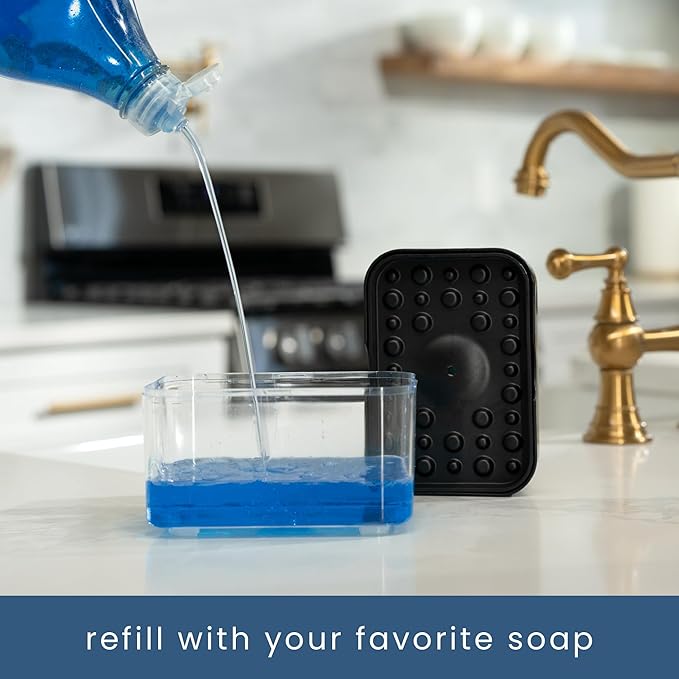 S&T INC. Dish Soap Dispenser and Sponge Holder