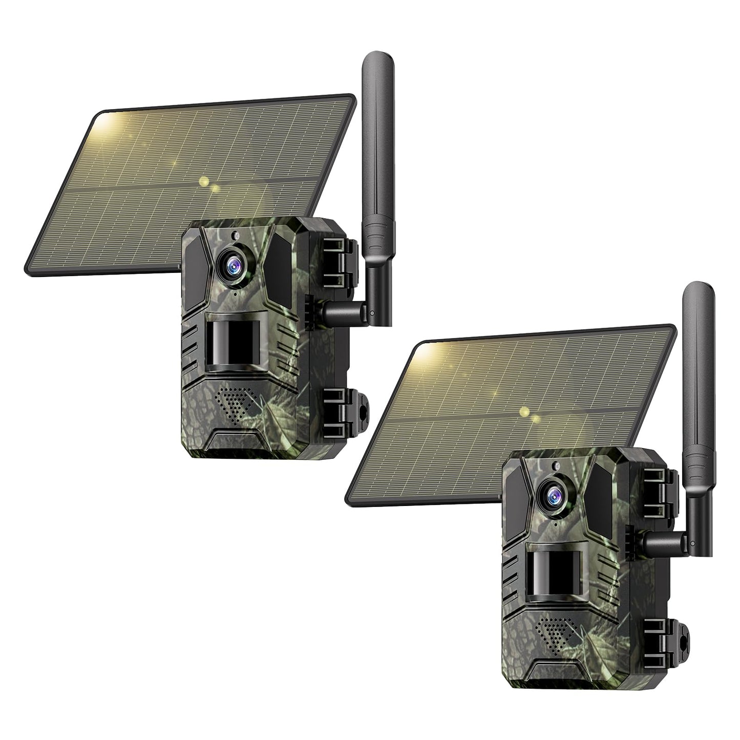 SEHMUA Trail Camera 2 Packs, AI Animal Detection Game Camera Built-in SIM Card 4G LTE Cellular Trail Cameras with Night Vision Motion Activated Waterproof IP66 with Unlimited Data Plan 2K Live View