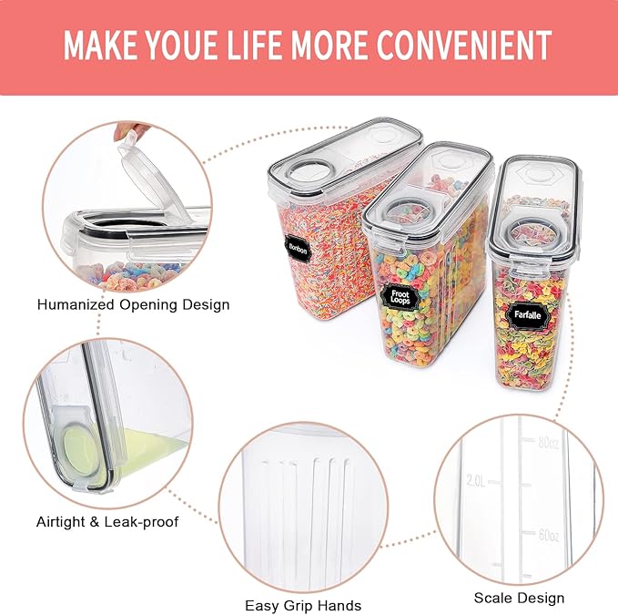 PRAKI Large Dry Food Storage Containers