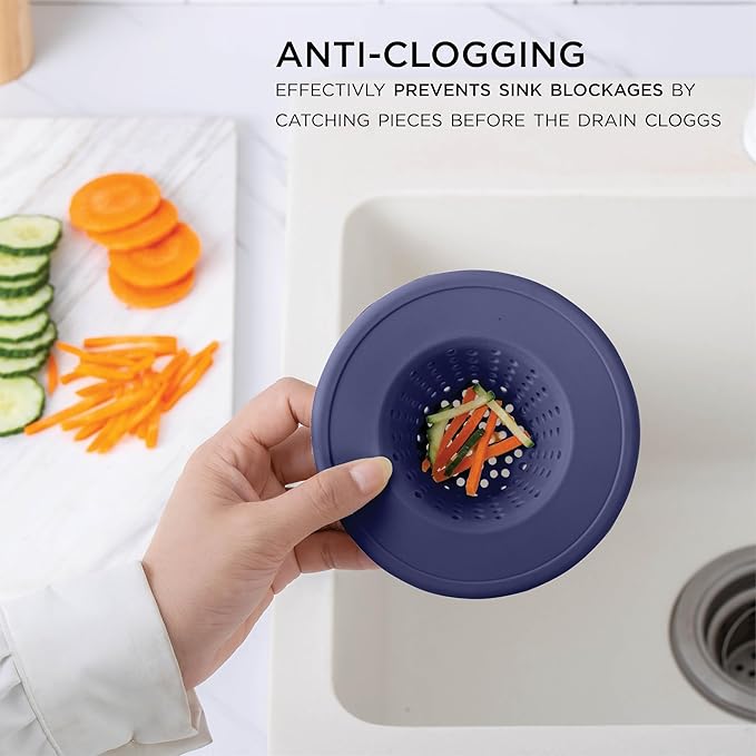 COOK WITH COLOR Kitchen Sink Strainer, Flexible Sink Strainer, Sink Drain