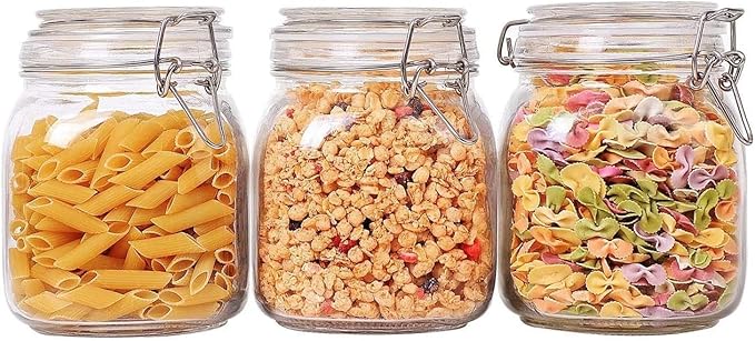 ComSaf Airtight Glass Canister Set of 3