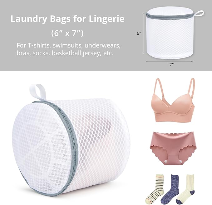 3 Pack Mesh Laundry Bags for Delicates, Mesh Bra Bags