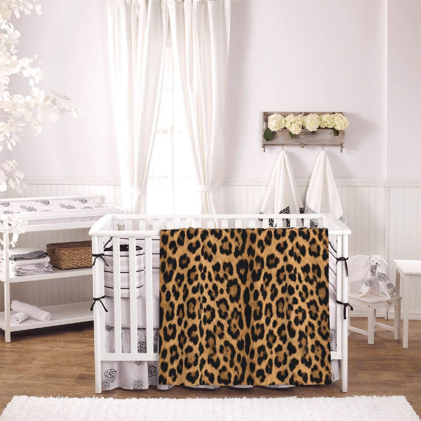 Gbuzozie Leopard Print Fleece Blanket Lightweight Ultra-Soft Wild Animal Fur Pattern Throw Blanket for Sofa Couch Bed Camping Travel - Super Soft Cozy Microfiber Blanket 50"X40"