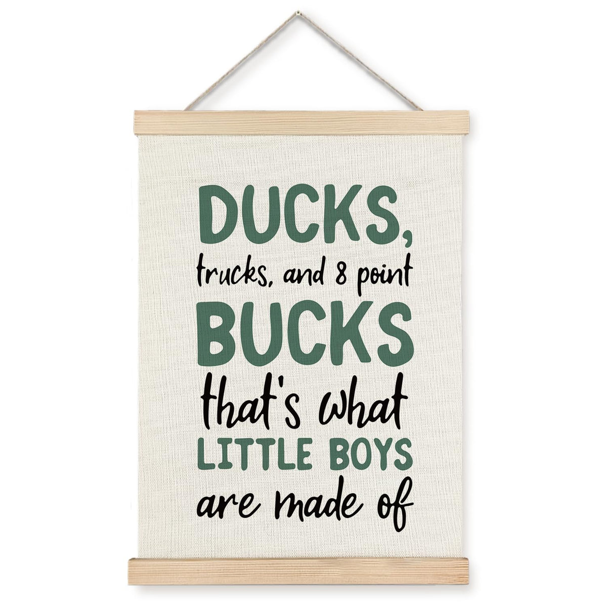 Supwhd Boys Room Decor, Ducks Trucks and 8 Point Bucks Poster Hanger Frame, Boy Nursery Wall Decor for Toddler Little Boy Kids Room Playroom Nursery, 12x16 Inches