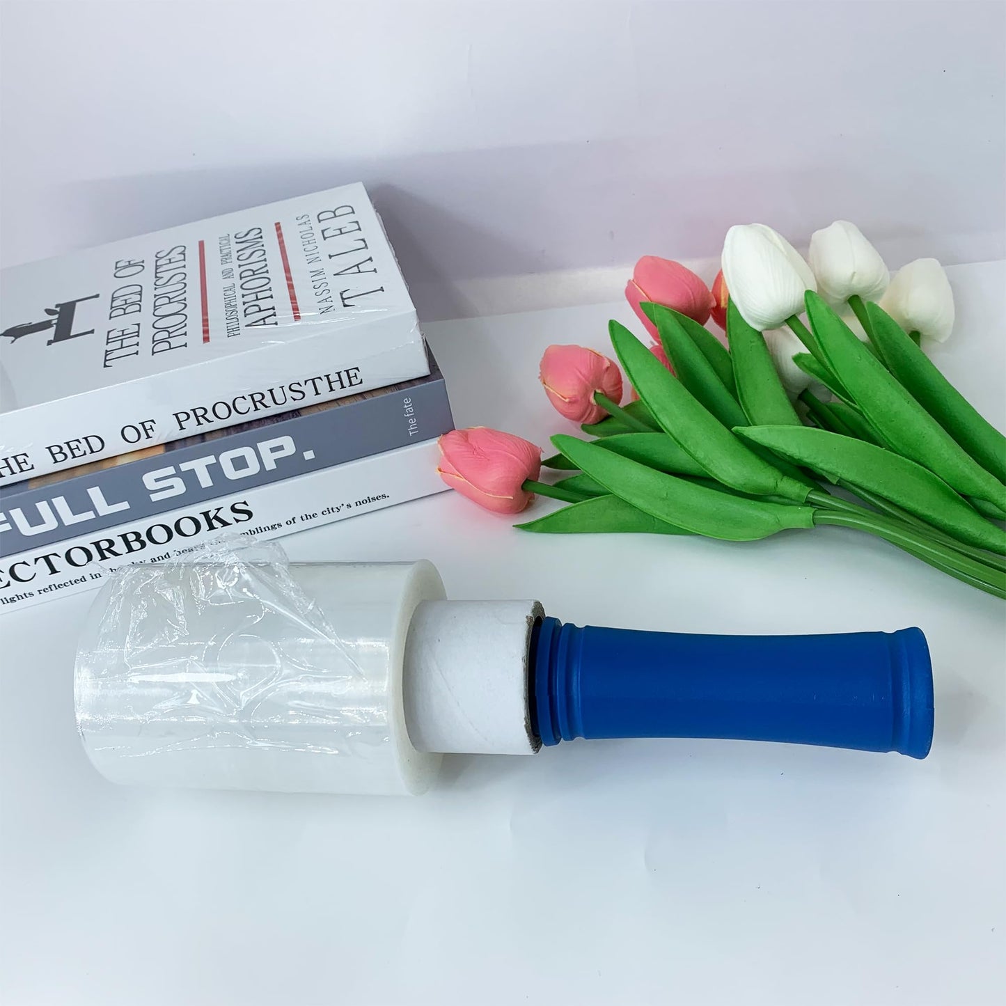 500ft Plastic Wrap for Tattooing Ice Packs Athletic Film with Rotatable Handle Elastic Clear Wrap for Injuries Ice Bags Body Stretch Wrap for Moving Supplies