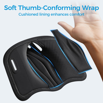 Thumb Brace Right/Left Hand, Thumb Spica Splint Hand Brace for Arthritis Pain and Support, Ergonomical Thumb Stabilizer for Trigger Thumb, CMC, De Quervains Tenosynovitis Pain Relief (Blue/Black, M - Fit both hands)