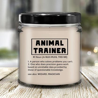 LaPomme Funny Animal Trainer Definition Candle, Definition Candle for Him or Her, Naughty New Job Gifts for Women, 9oz Clear Jar, 45 Hr Burn Time, Poured in The USA