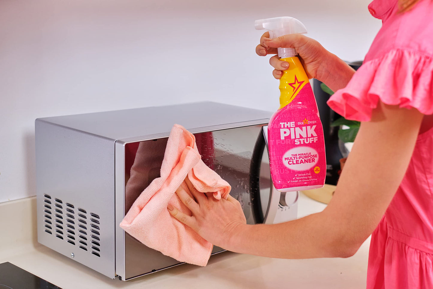 Stardrops The Pink Stuff Miracle Multi-Purpose Cleaner – Removes Grease, Grime, and Stains on Kitchens, Bathrooms, Floors, and More, 25 fl Oz