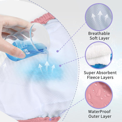 JoyDaog Female Dog Diapers for Medium Dogs,4 Pack Reusable Washable Premium Doggie Nappies for Heat,Incontinence,Period Dog Panties,M
