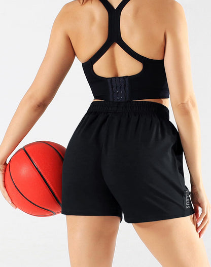 NELEUS Women's 4 Inches Running Shorts Workout Athletic Short for Yoga with Pocket,9066,Black/Grey/Navy Blue,3 Pack,Large