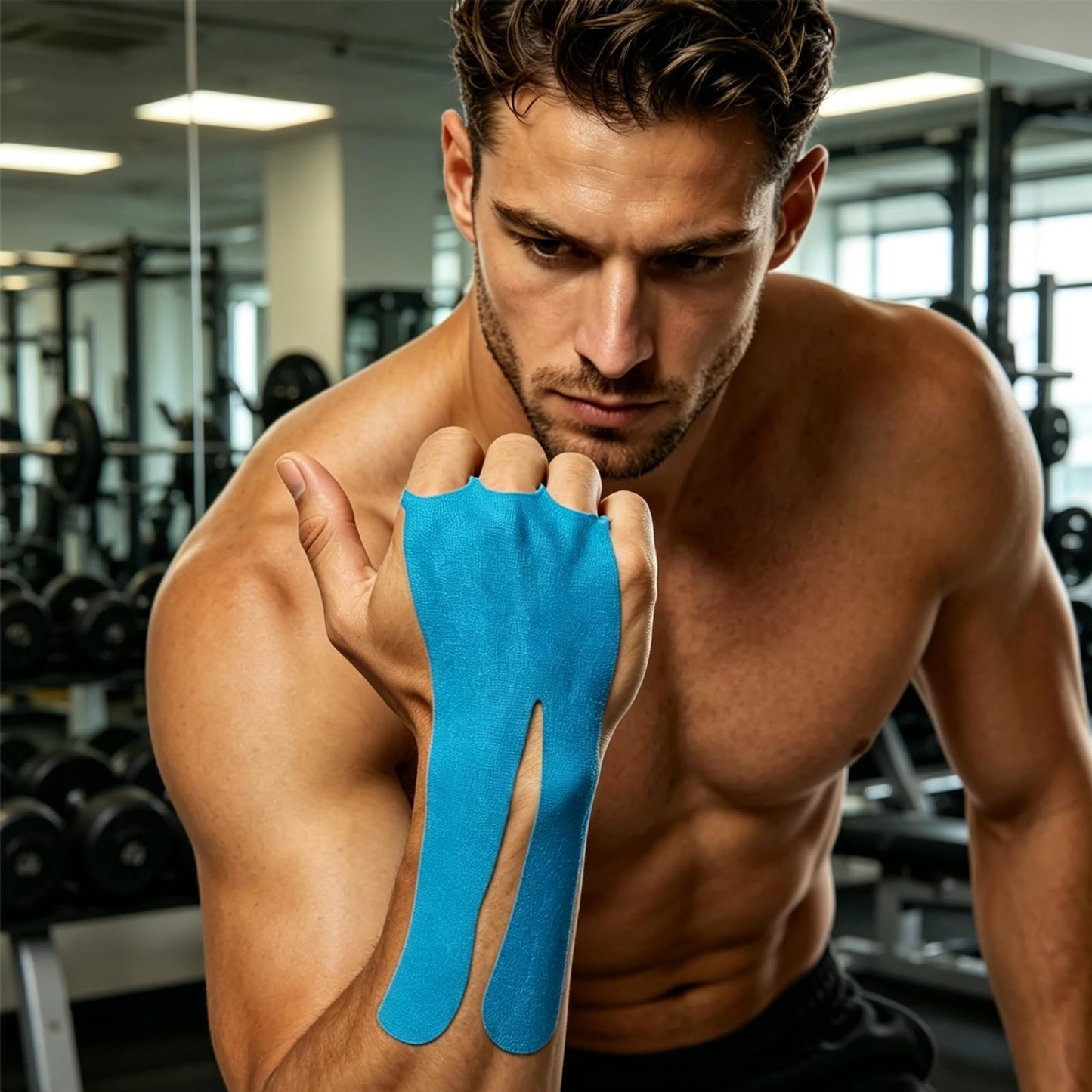 8 Pcs Precut Strips,Precut Kinesiology Recovery Tapes Strips,Hand Pain Relief Athletic Tape,Muscle Strain Pain Relief Tape, Waterproof & Breathable,Sports Joints Muscle Support for Daily Exercise