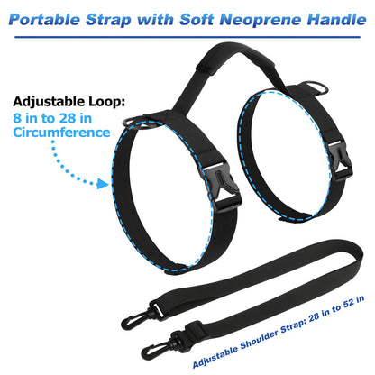 Cosmos Portable Yoga Mat Strap Mat Sling Picnic Blanket Strap with Adjustable Shoulder Strap & Handle for Festivals Picnics Camping Motorcycle Bedroll Pilates