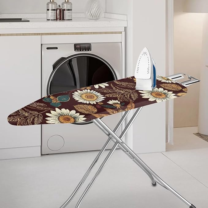 Daisy Print Ironing Board Cover Standard Size 15x54 Inch Iron Cover